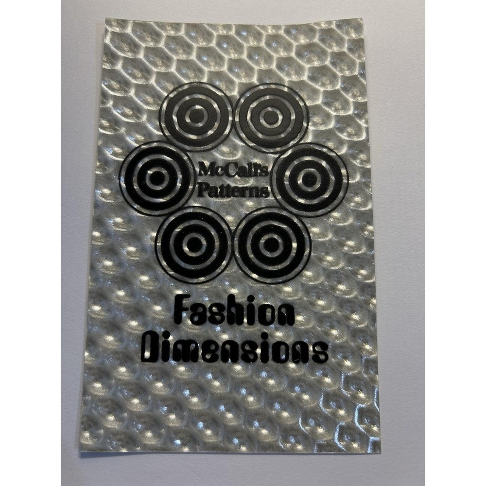 Rare 1969 Space Age Era McCall's Pattern Co. Fashion Party Invitation Lenticular